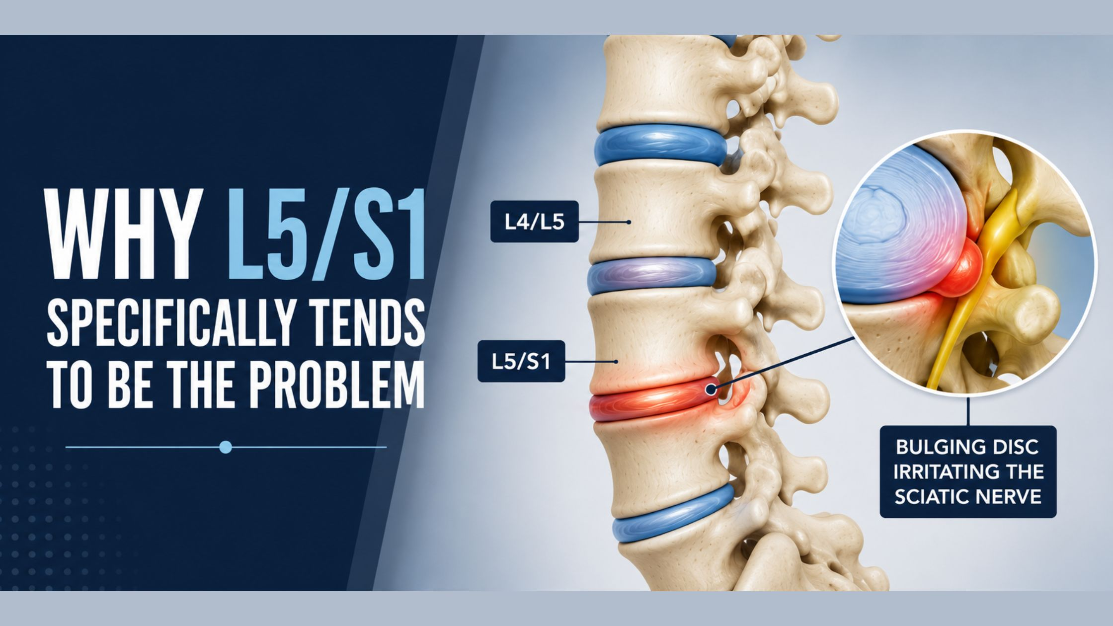 Bulging Disc irritating the sciatic nerve & Why L5 S1 Is The Problem